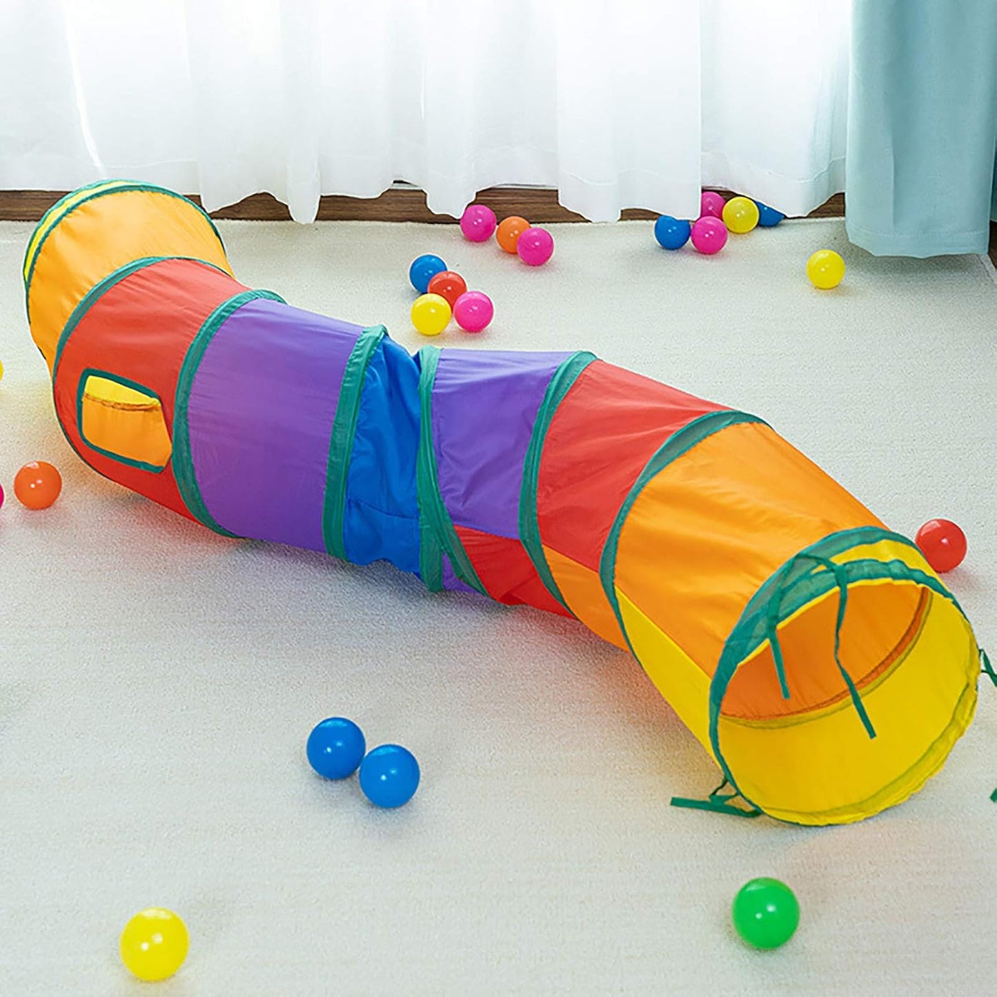 Foldable Rainbow Cat Tunnel