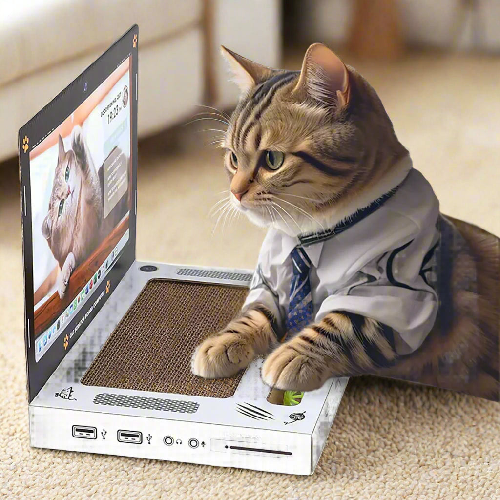 Purrfect Laptop Scratcher