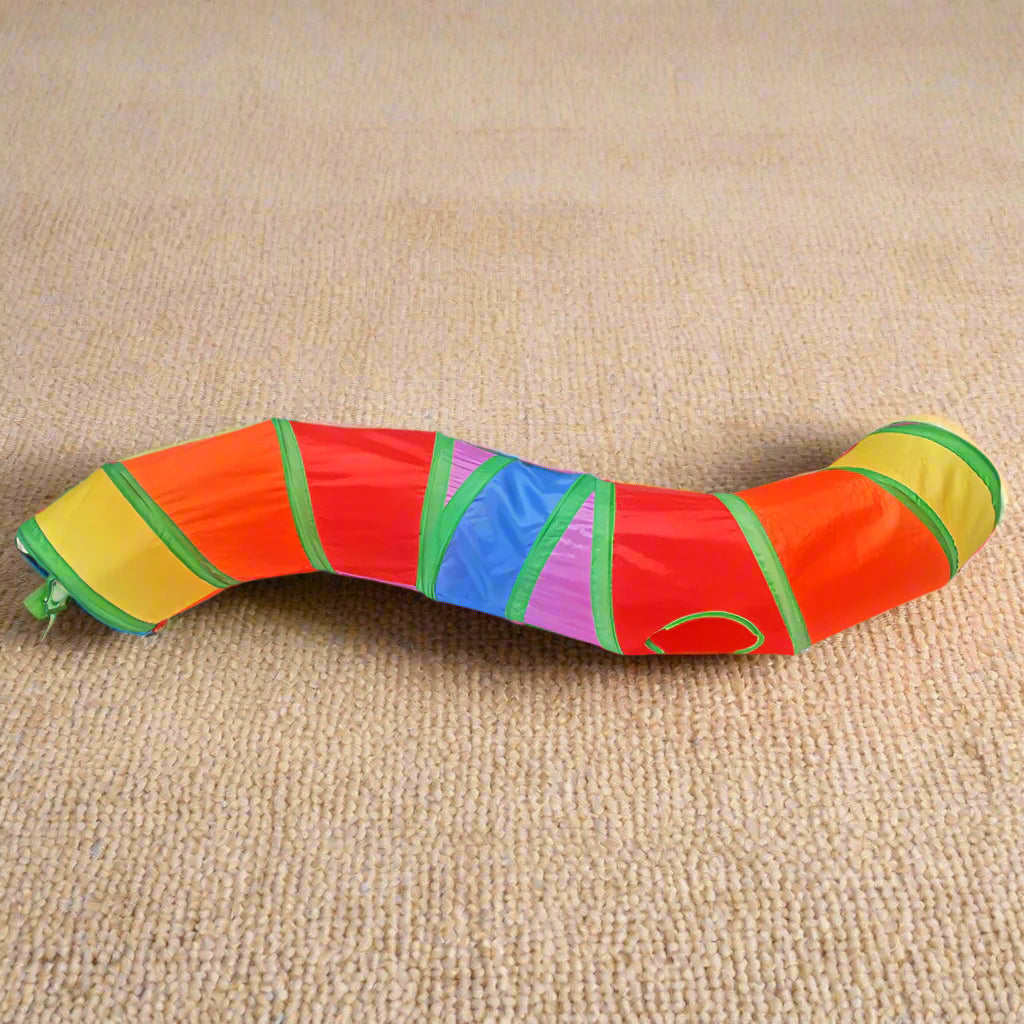 Foldable Rainbow Cat Tunnel