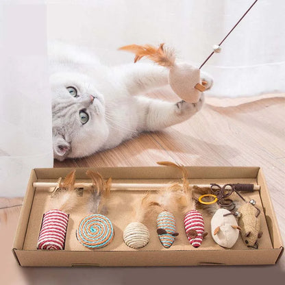 Feather Cat Toy Set