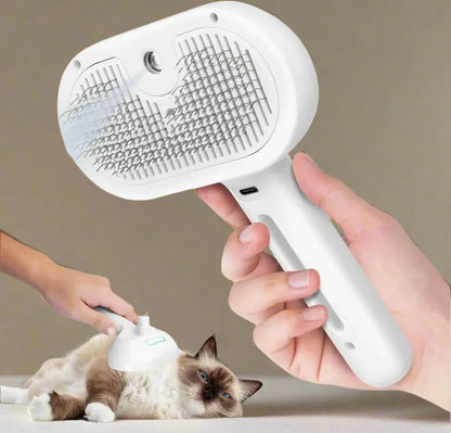 Dual-Action Pet Grooming Comb with Mist