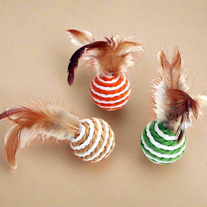 Feather Ball Cat Toy