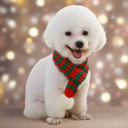 Christmas Vibes Knit Pet Scarf