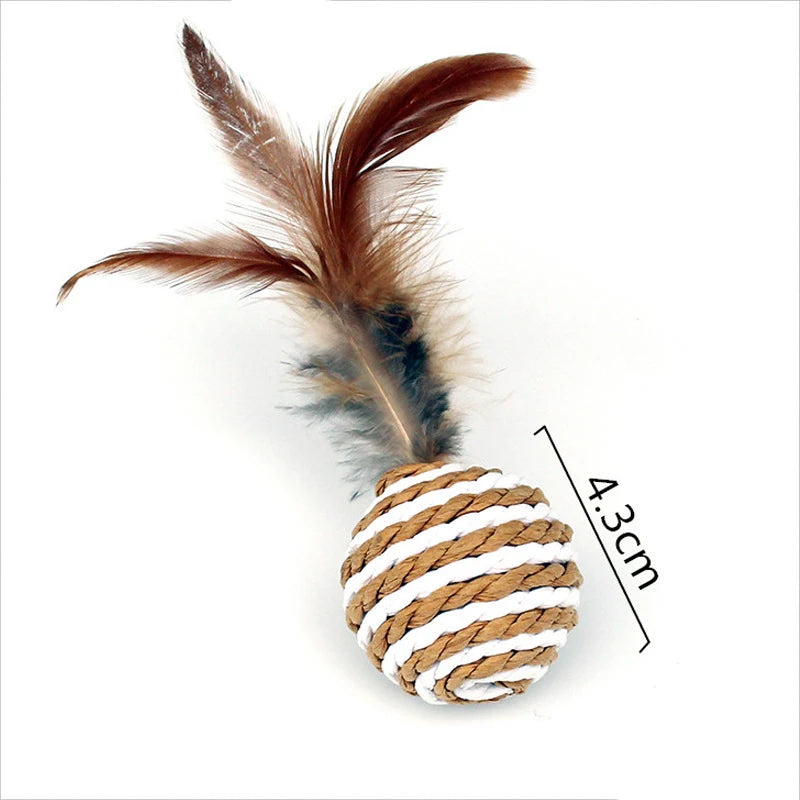 Feather Ball Cat Toy