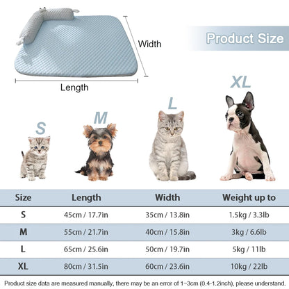 Cooling Pet Bed with Pillow