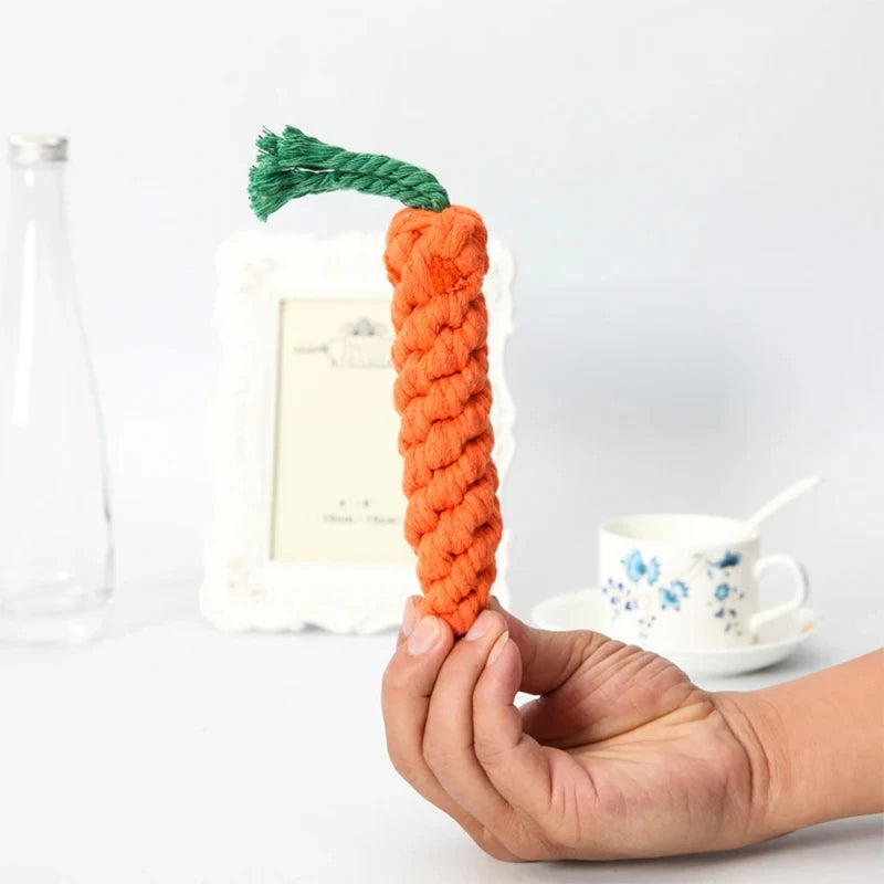 Knot Rope Carrot Toy