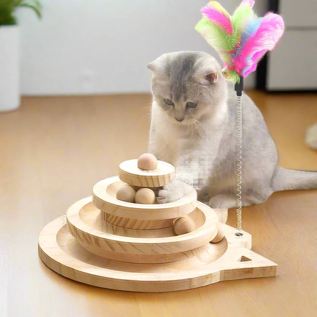 Cat Turntable Play Tower