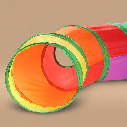 Foldable Rainbow Cat Tunnel