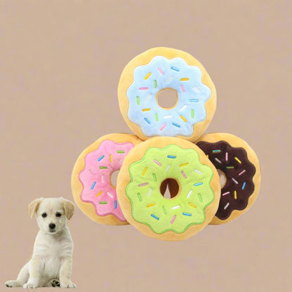 Donut Plush Dog Toy