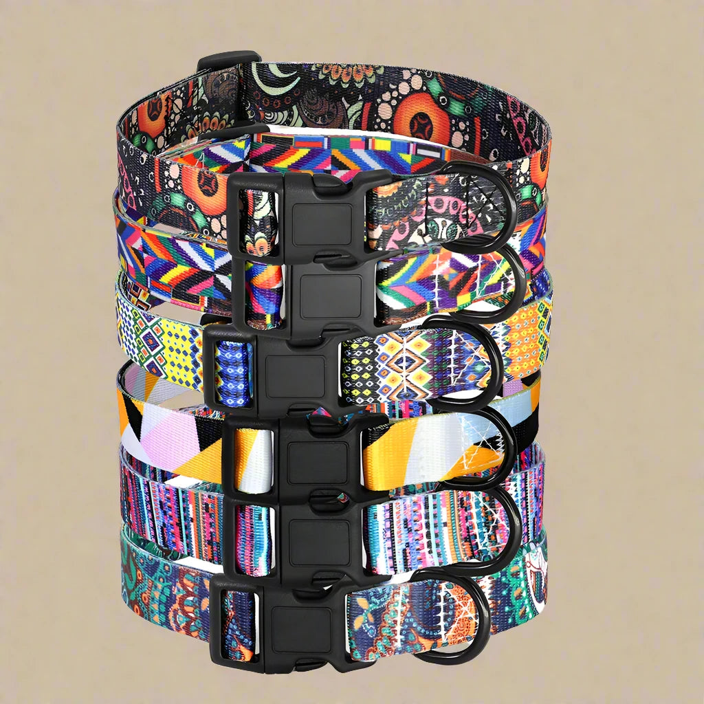 Patterned Nylon Dog Collar