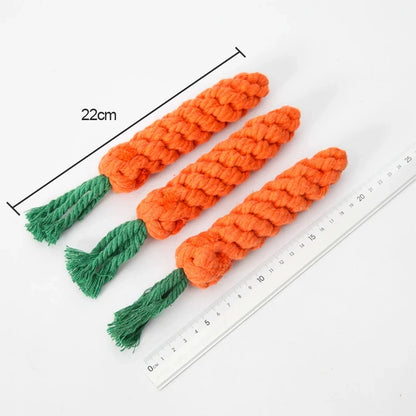 Knot Rope Carrot Toy