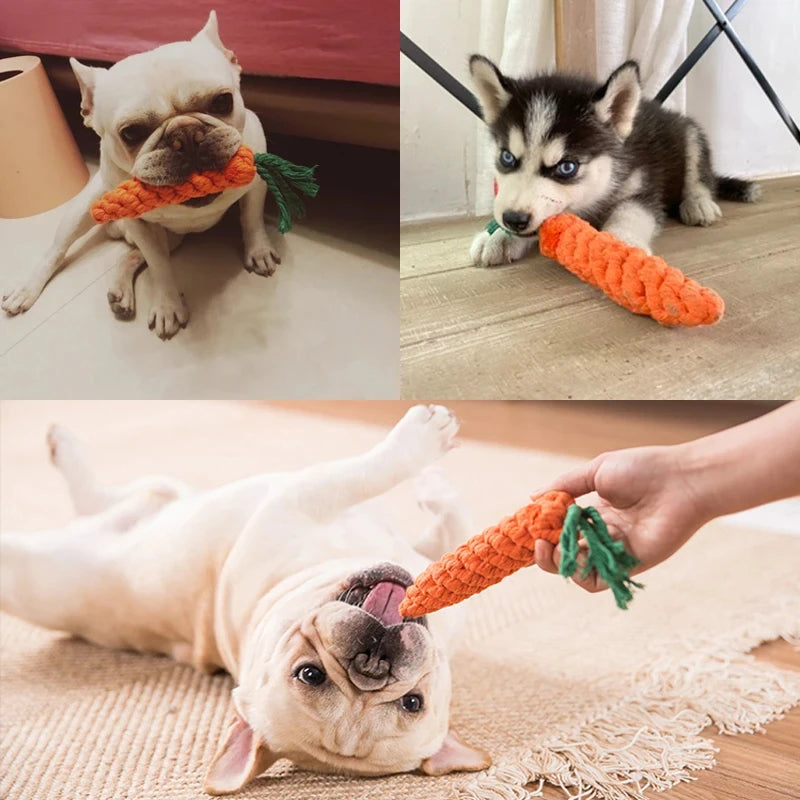 Knot Rope Carrot Toy