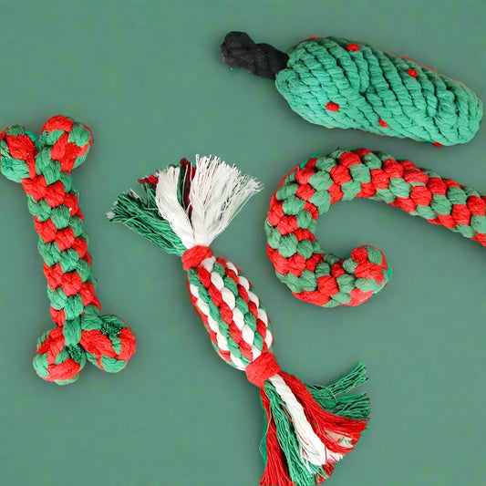 Festive Candy Rope Chew Toy