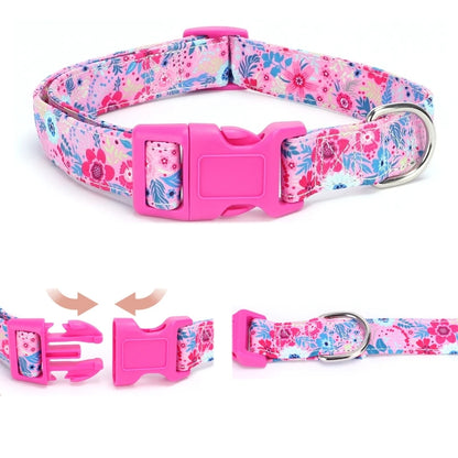 Floral Nylon Pet Collar