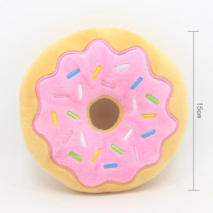 Donut Plush Dog Toy