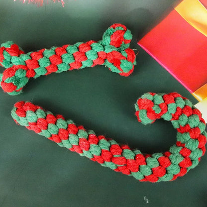 Festive Candy Rope Chew Toy