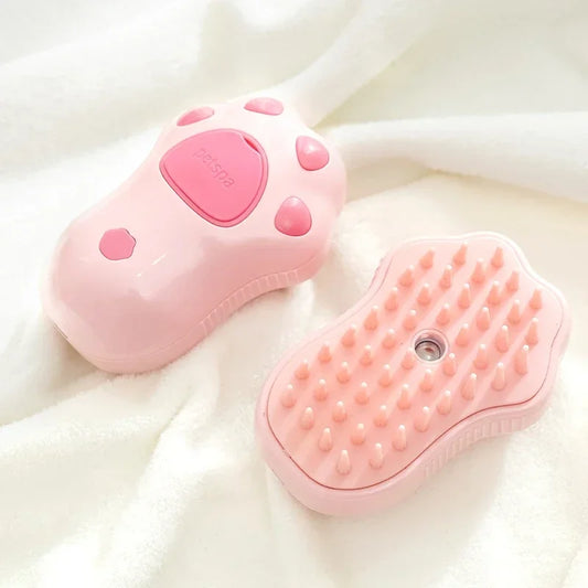 Paw-Shaped Grooming Steam Brush