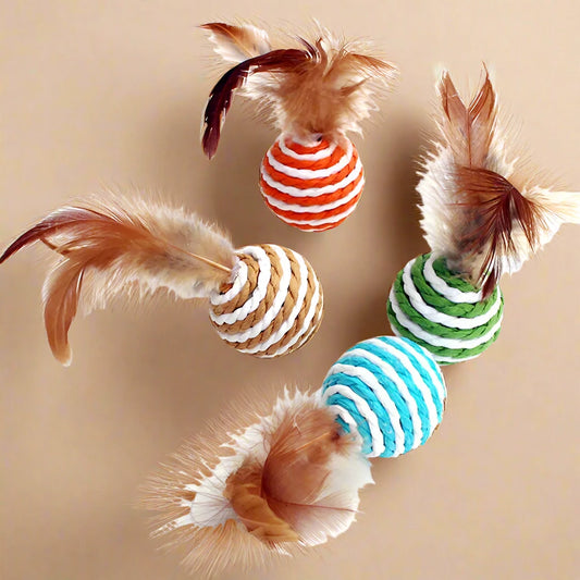 Feather Ball Cat Toy