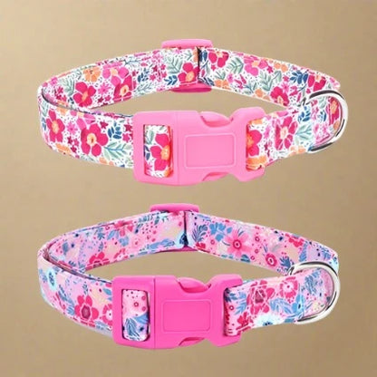 Floral Nylon Pet Collar