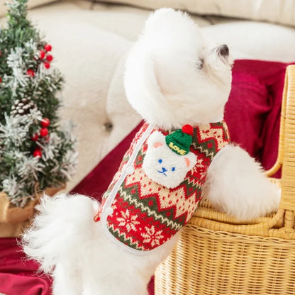 Frosty Christmas Bear Knit Sweater