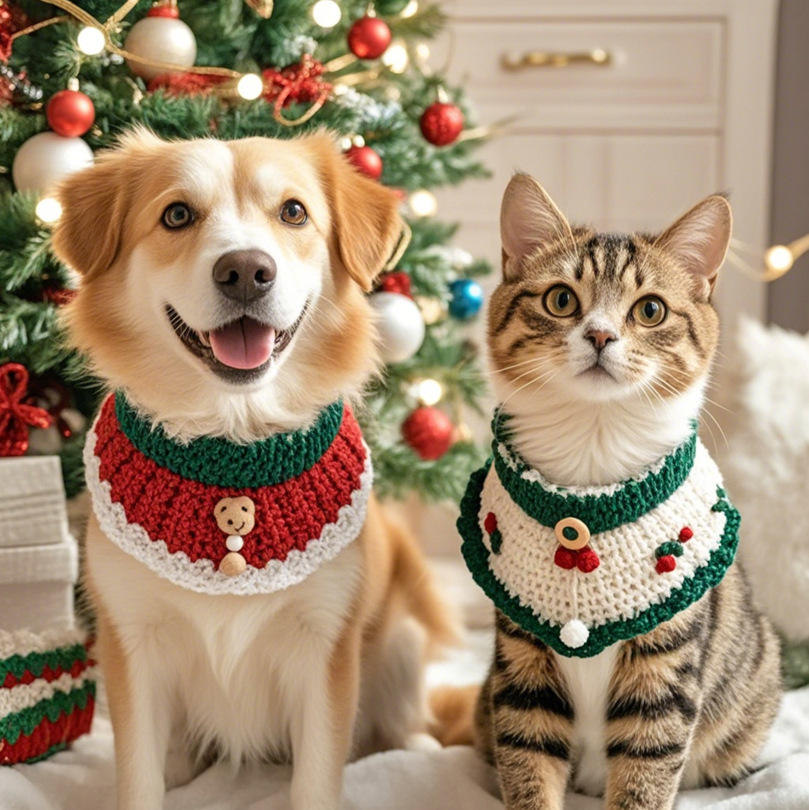 Handmade Holiday Crochet Bandana