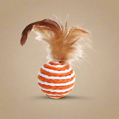 Feather Ball Cat Toy