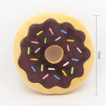 Donut Plush Dog Toy