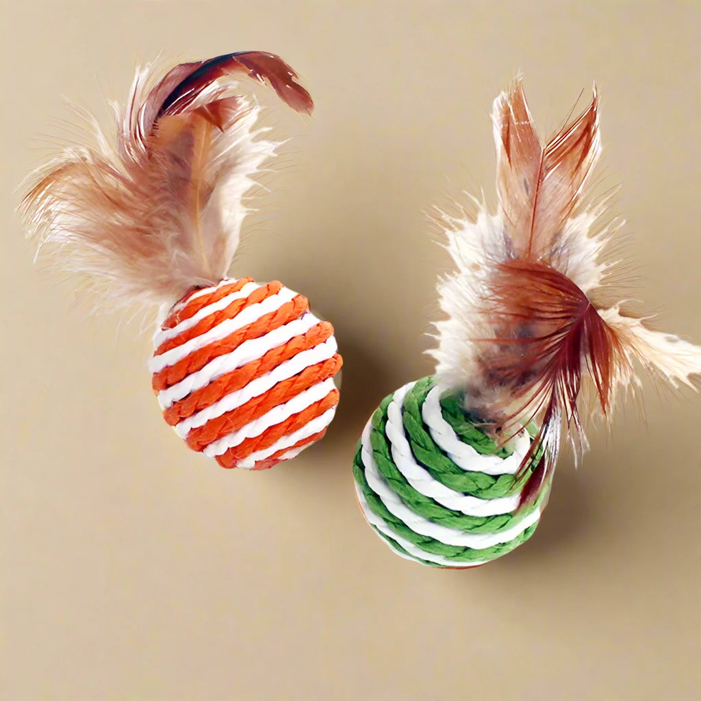 Feather Ball Cat Toy