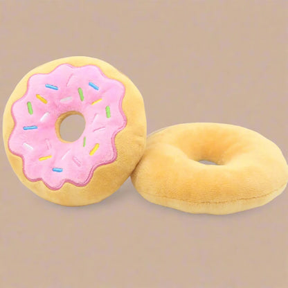 Donut Plush Dog Toy