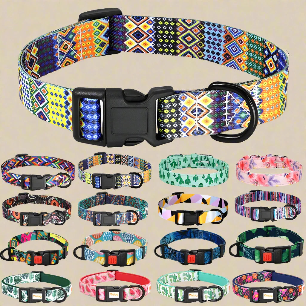 Patterned Nylon Dog Collar