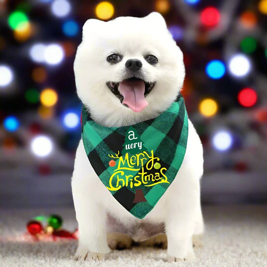 Holiday Cheer Plaid Pet Bandana