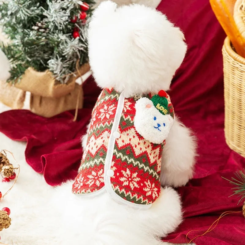 Frosty Christmas Bear Knit Sweater